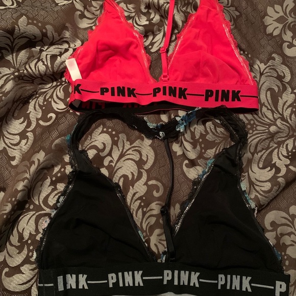 2 PINK from V Secret lace bralettes - Picture 2 of 5
